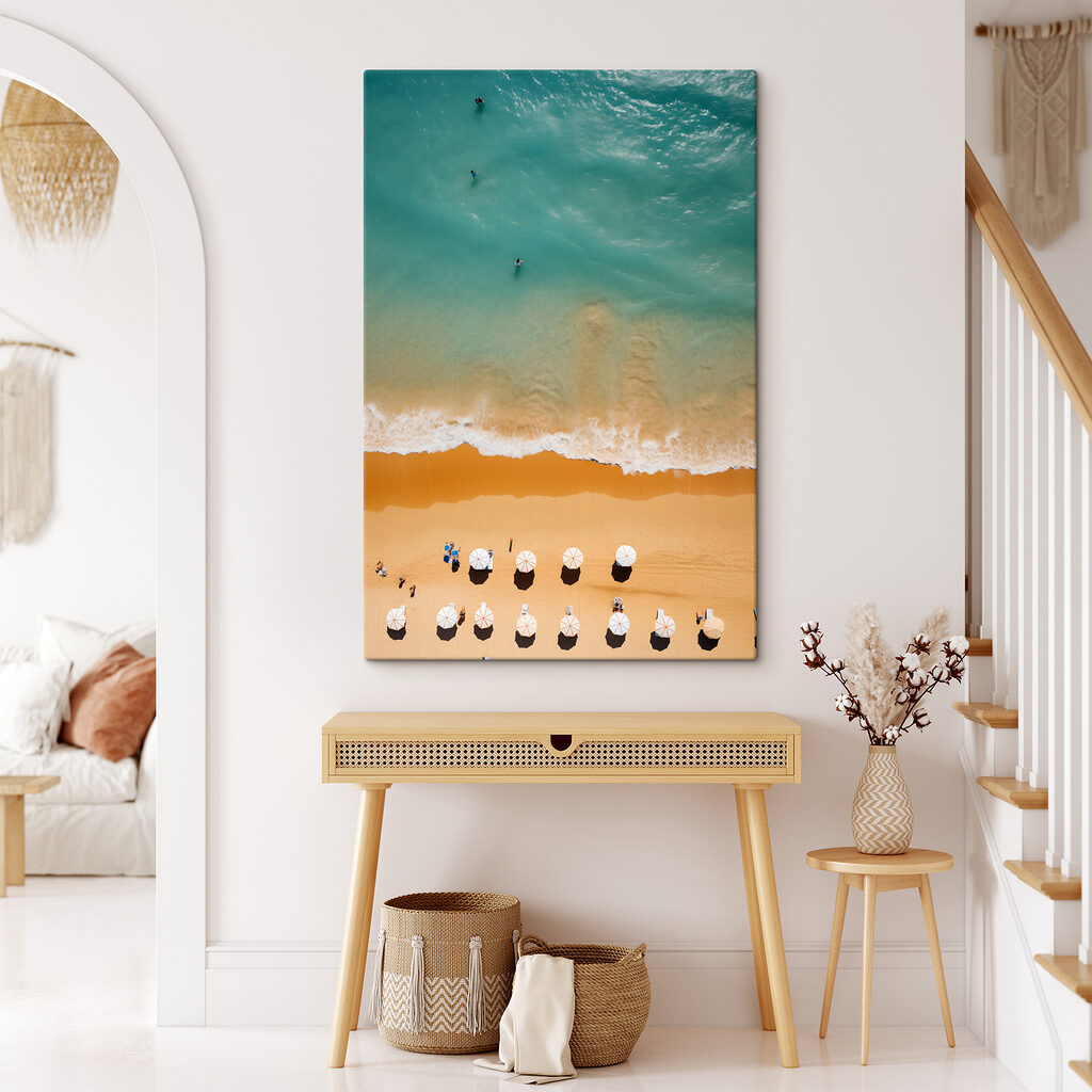 Strandparasols van bovenaf — interieur 1