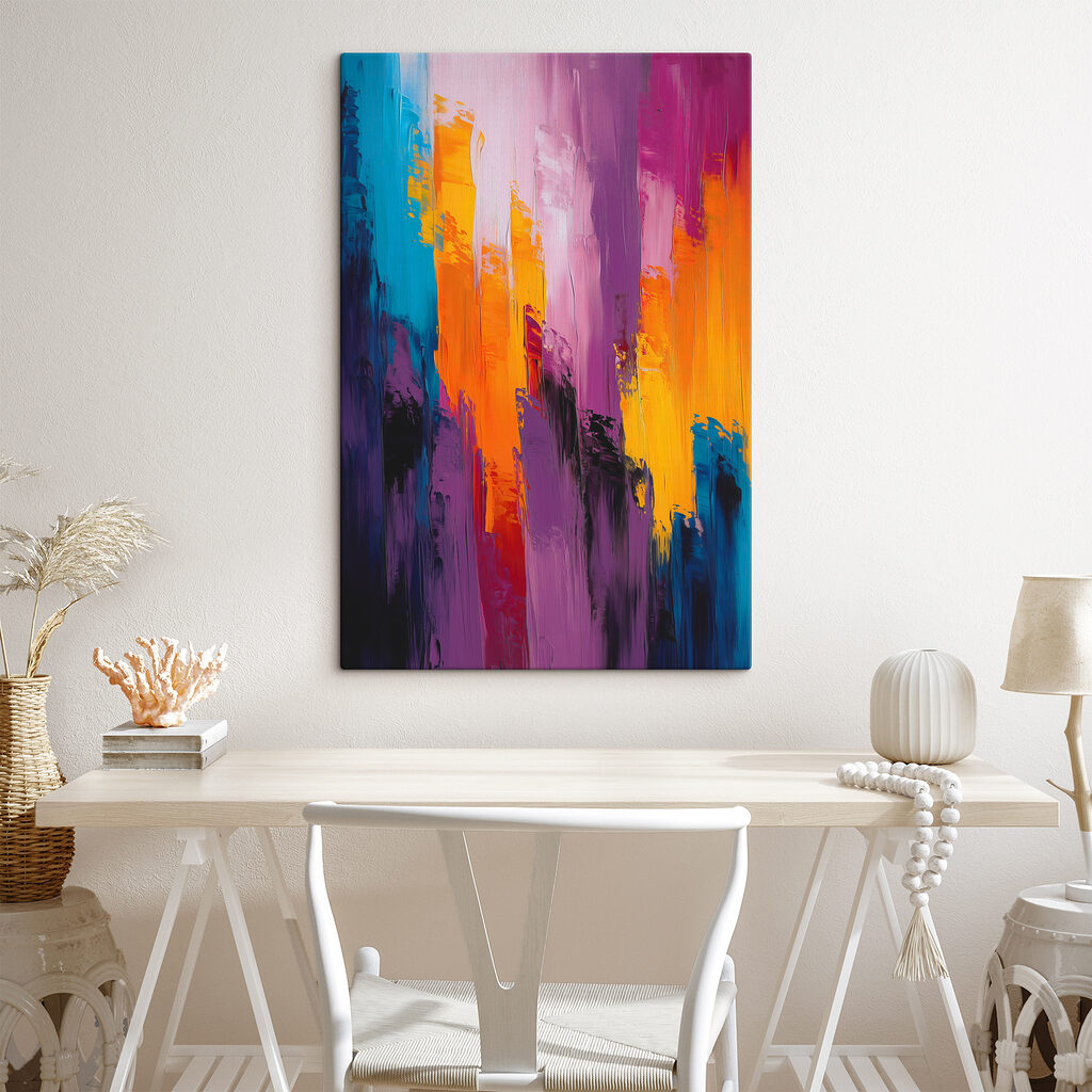 Paarse en oranje kleurstrepen — interieur 3