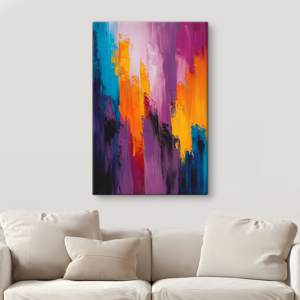 Paarse en oranje kleurstrepen — interieur 4