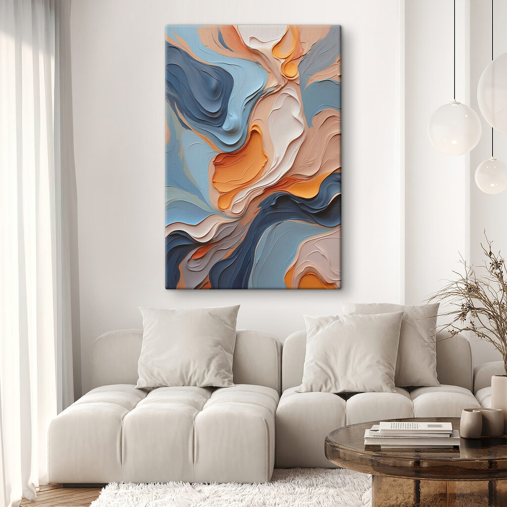 Pastellagen langs donkerblauw — interieur 2