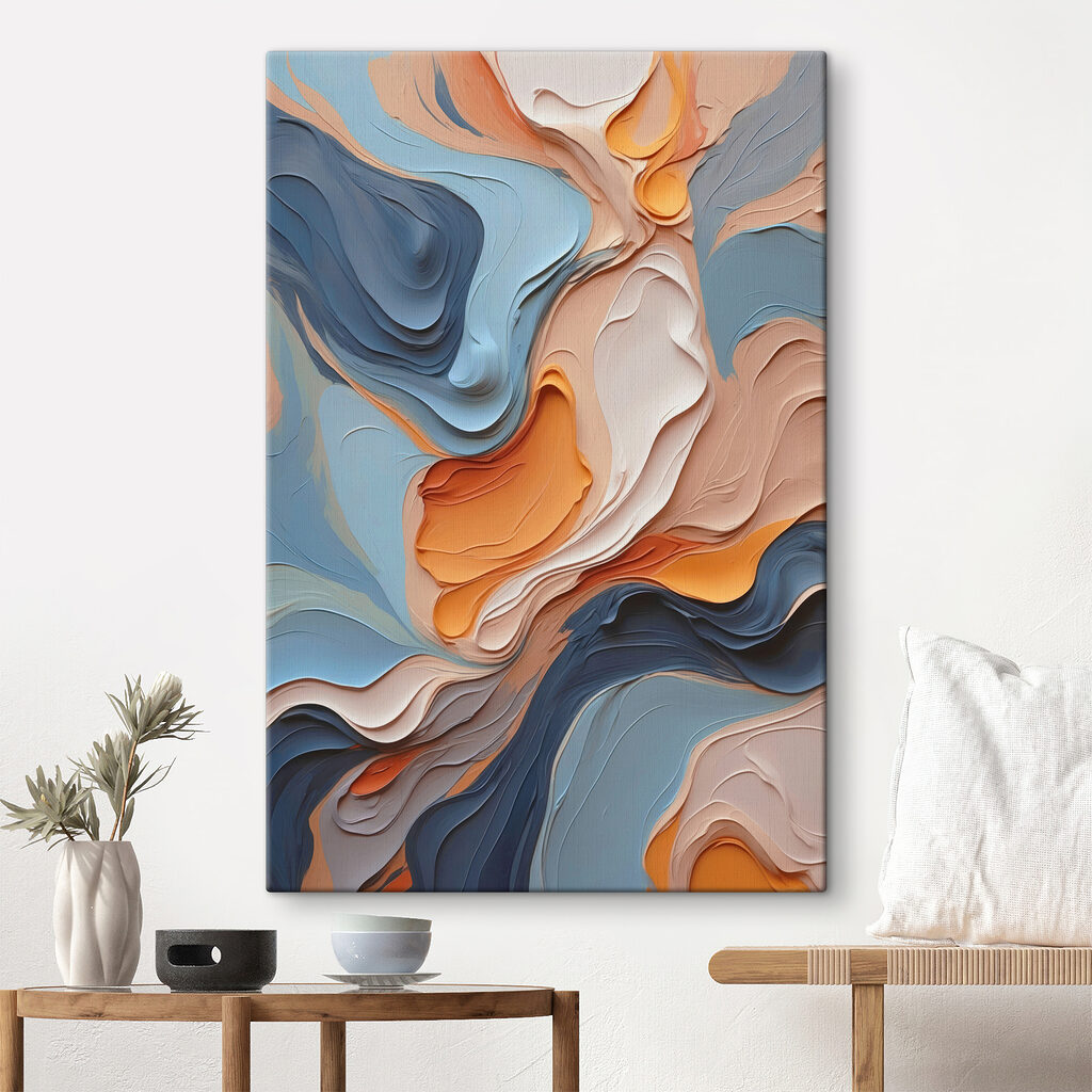 Pastellagen langs donkerblauw — interieur 4