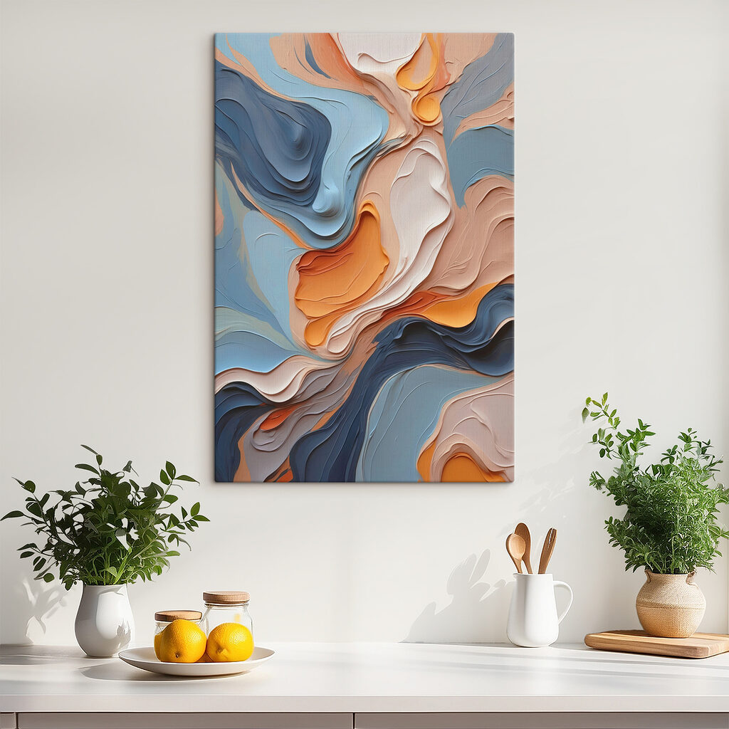 Pastellagen langs donkerblauw — interieur 5