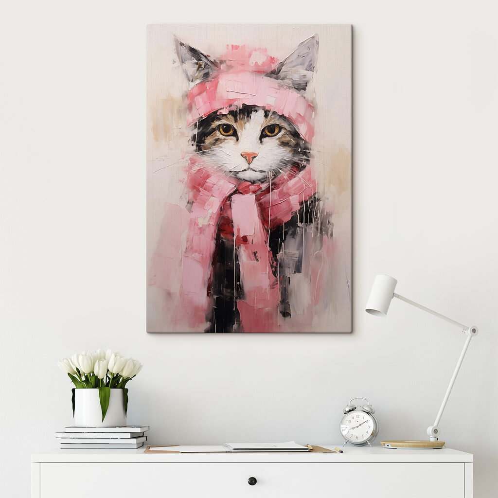 Katje met roze winterkleren — interieur 2