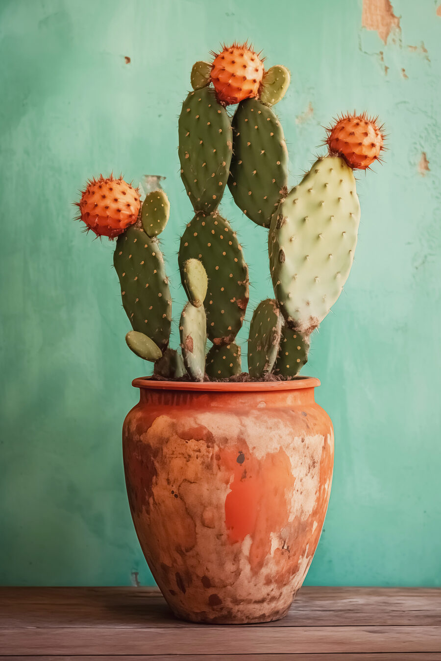 Een cactus in terracotta — volledig ontwerp