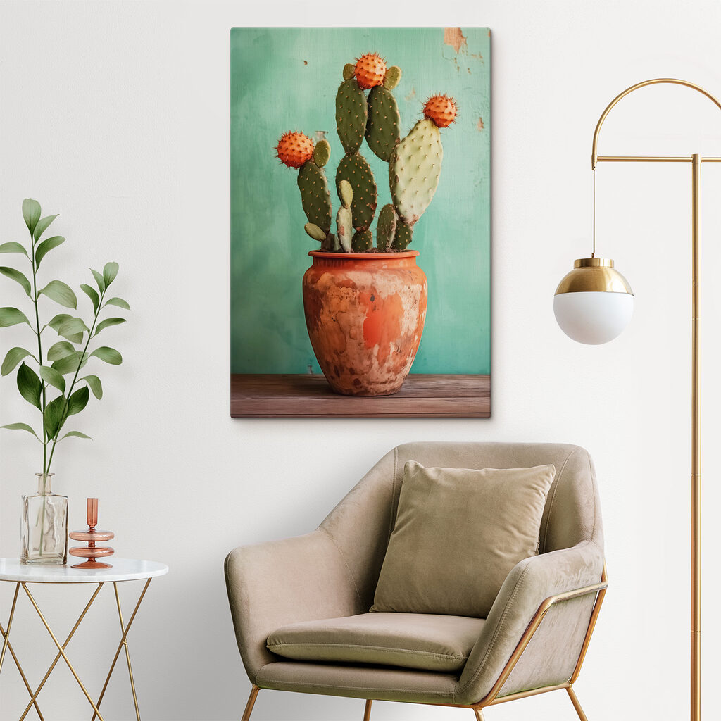 Een cactus in terracotta — interieur 1
