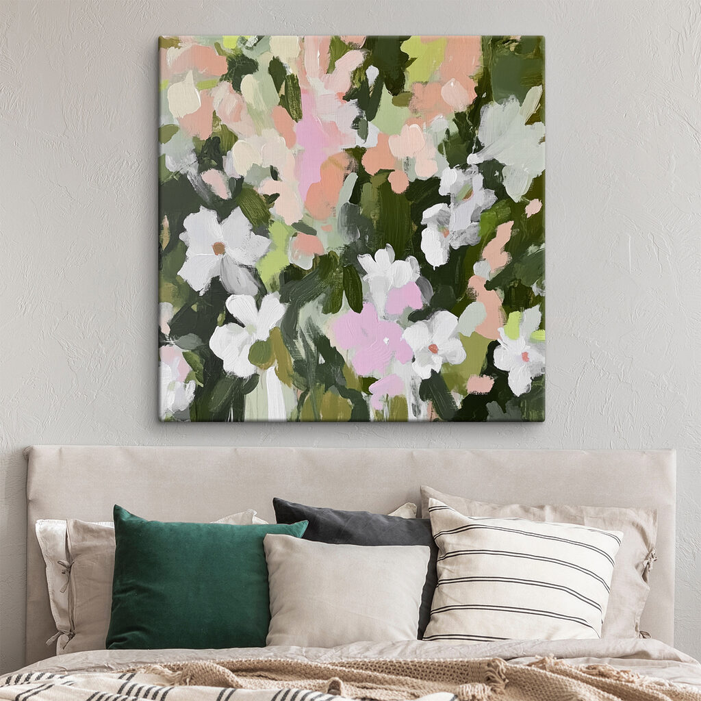 Witte bloemen tussen bladgroen — interieur 1