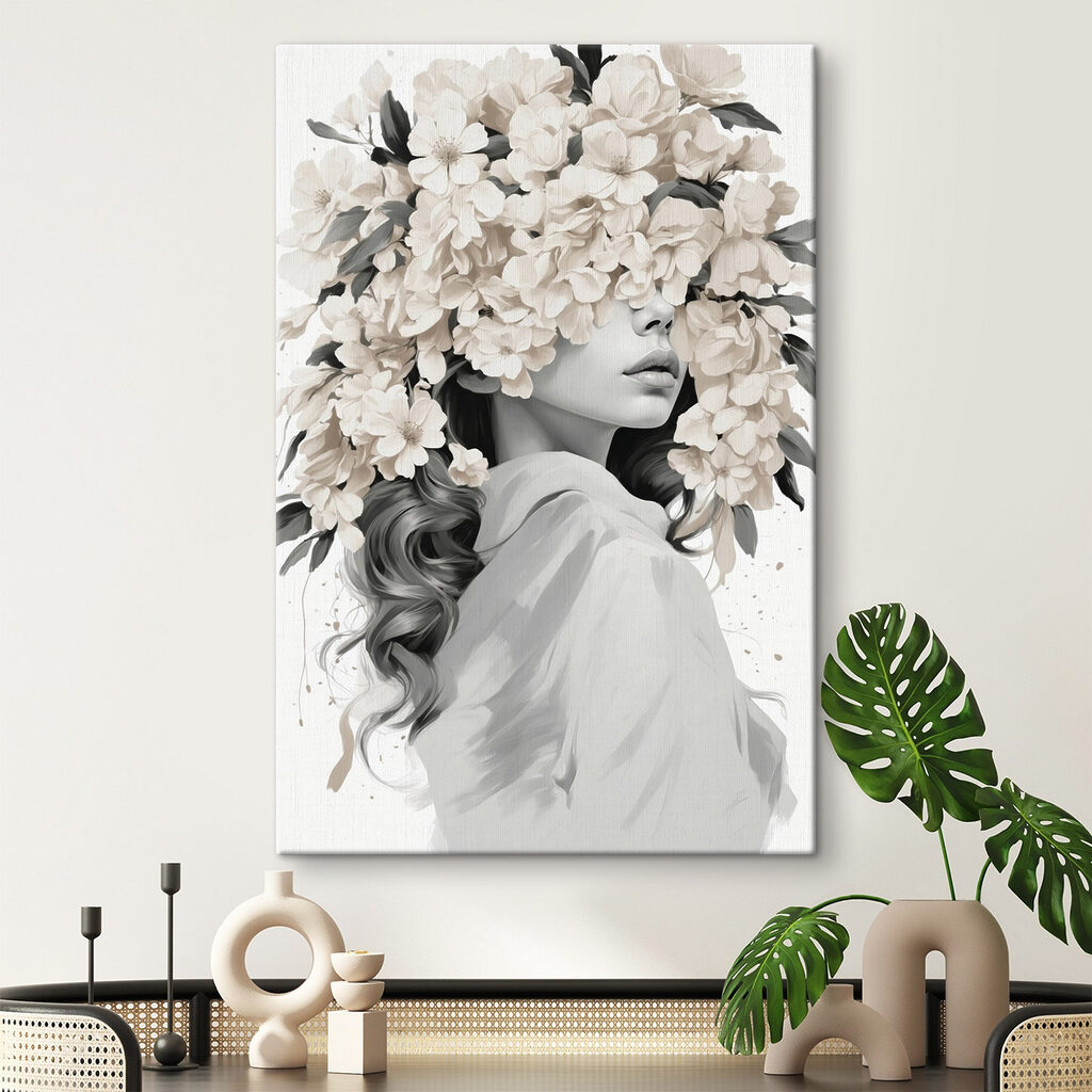 Haar blik achter bloesem — interieur 4