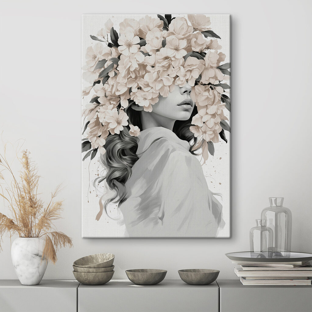 Haar blik achter bloesem — interieur 3