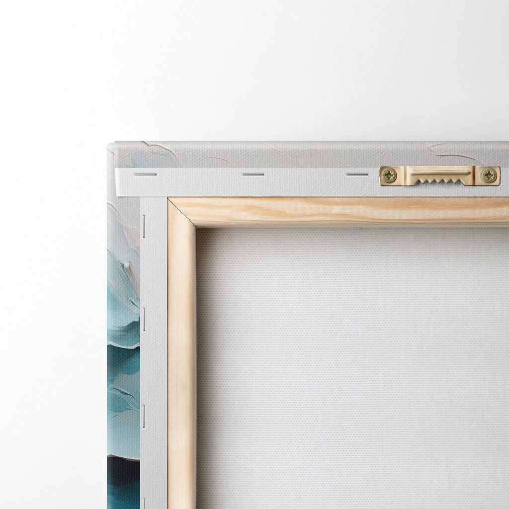 Turquoise golven met wit — achterkant