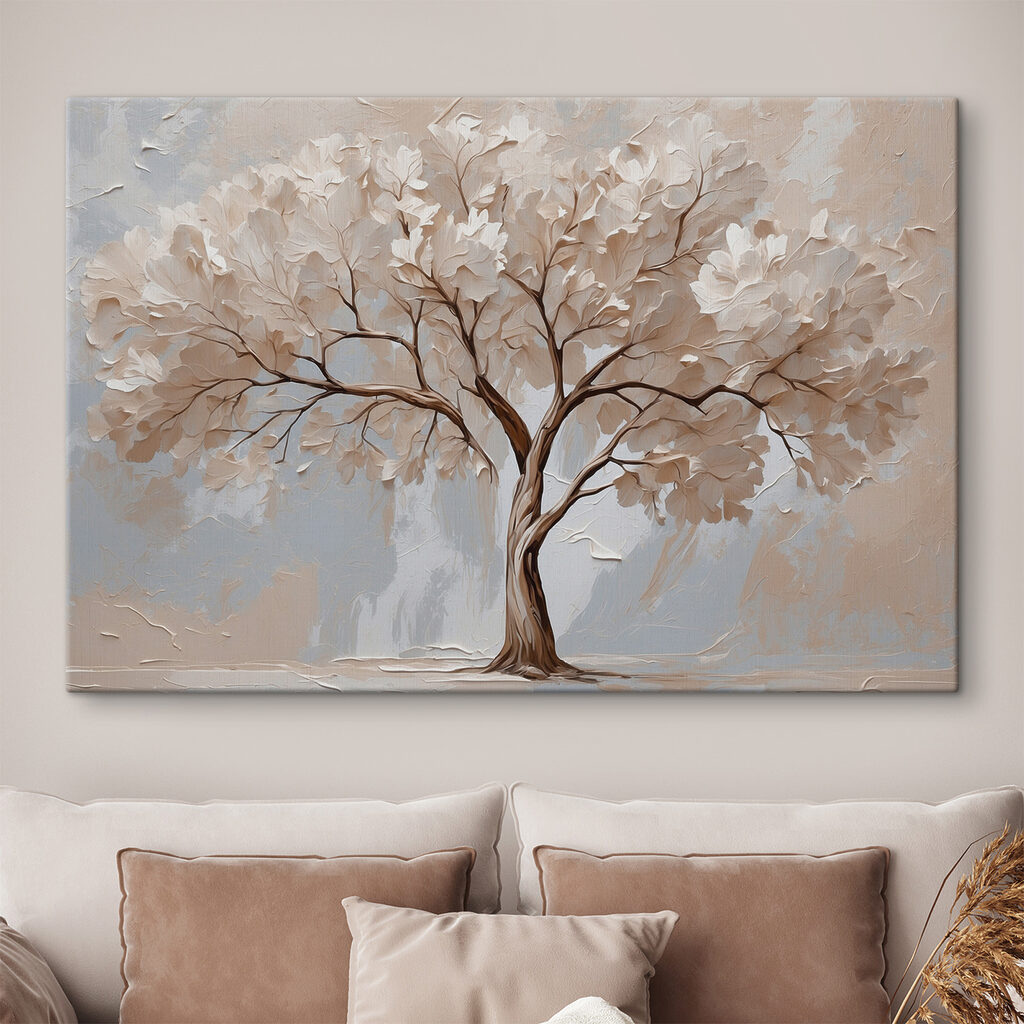 Witte bloesem, bruine takken — interieur 2