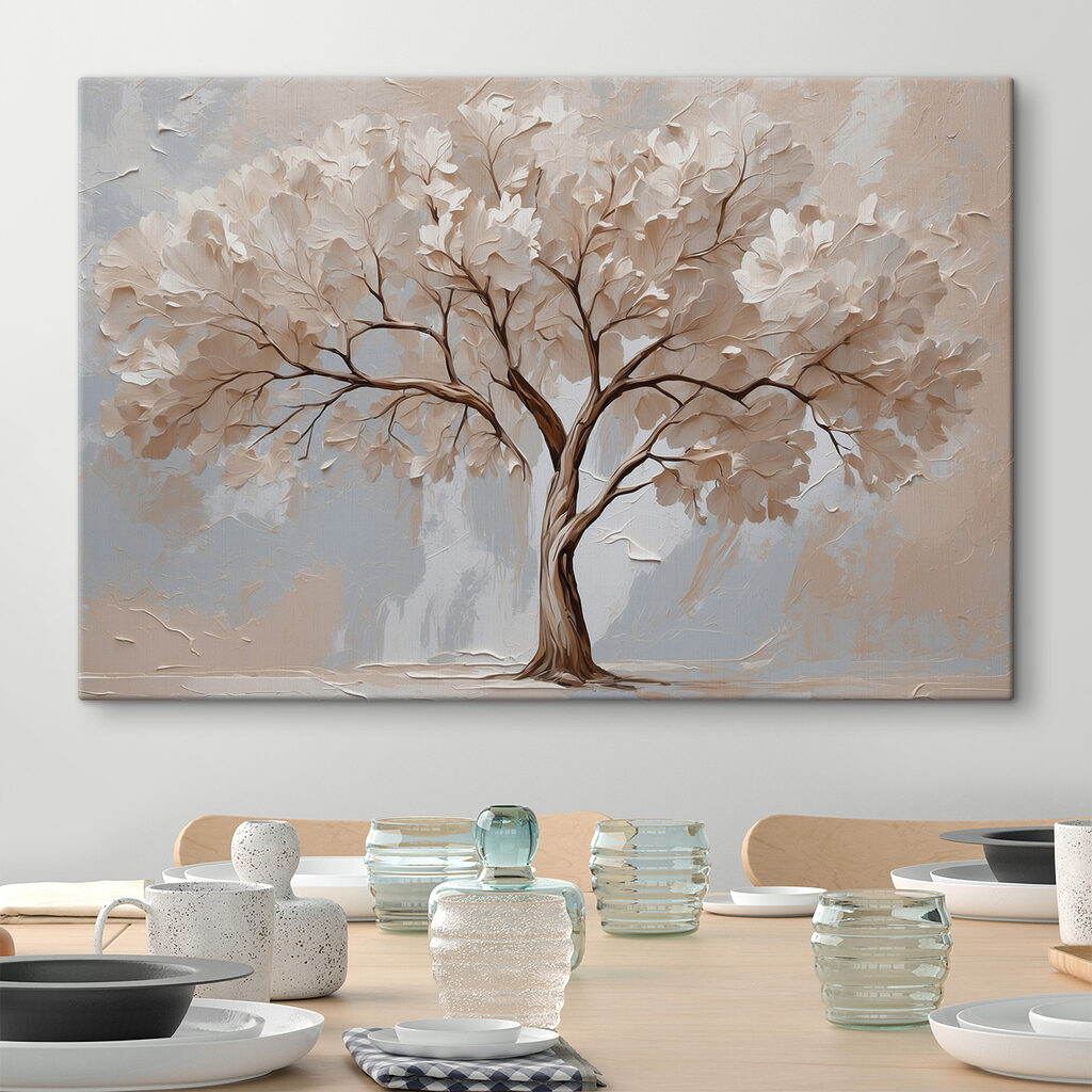 Witte bloesem, bruine takken — interieur 3