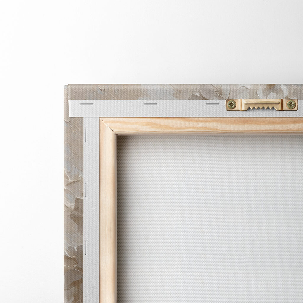 Witte bloesem, bruine takken — achterkant