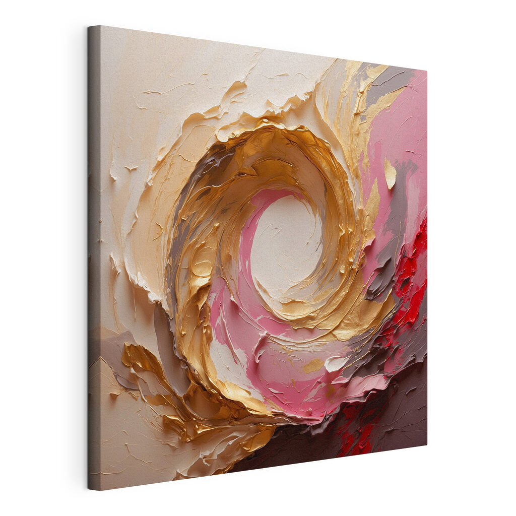 Roze wervel met goudrand — productweergave