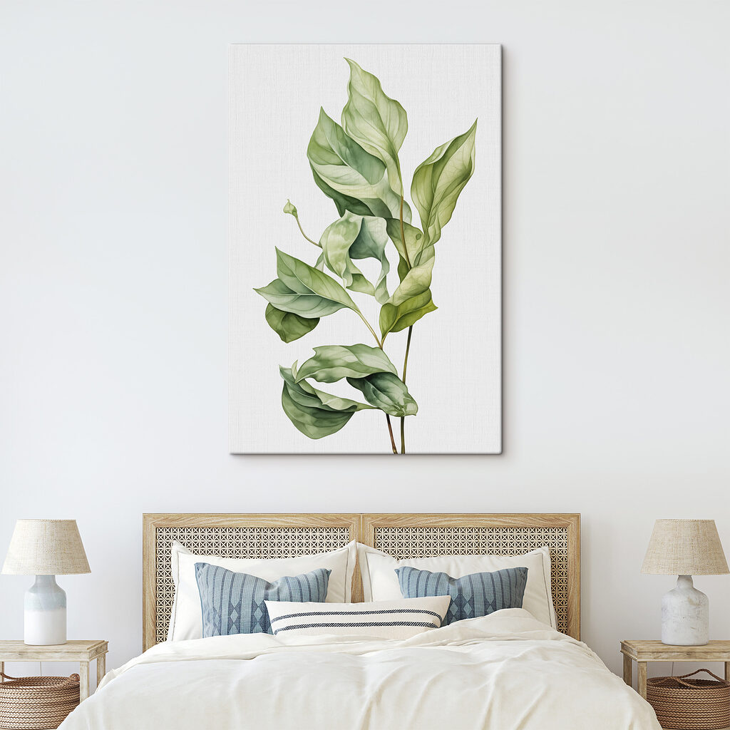 Groene bladeren met nerven — interieur 1