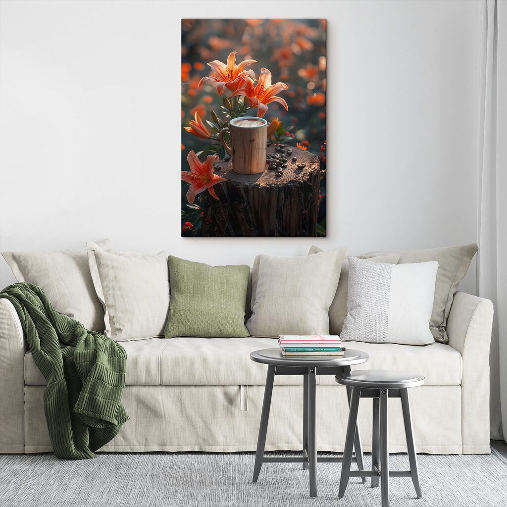 Koffie tussen oranje lelies — interieur 1