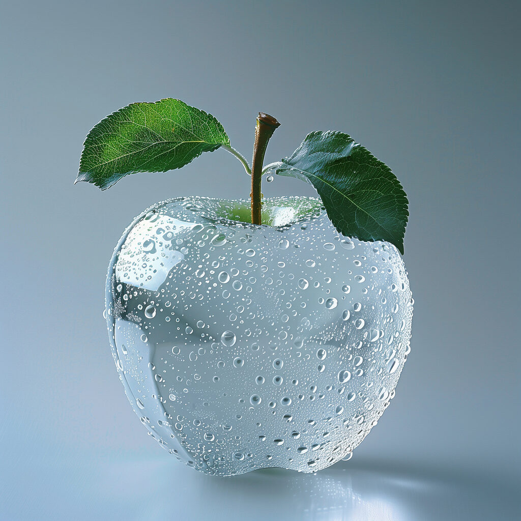 Druppels op een glasappel — volledig ontwerp