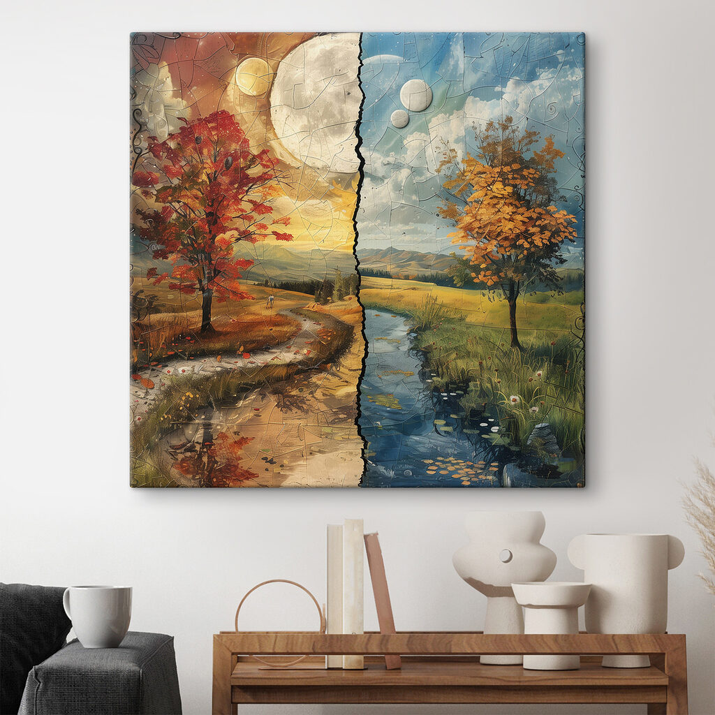 Twee landschappen onder maanlicht — interieur 1