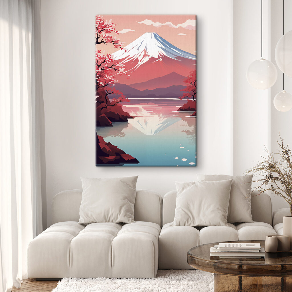 Sneeuwberg in roze spiegeling — interieur 1