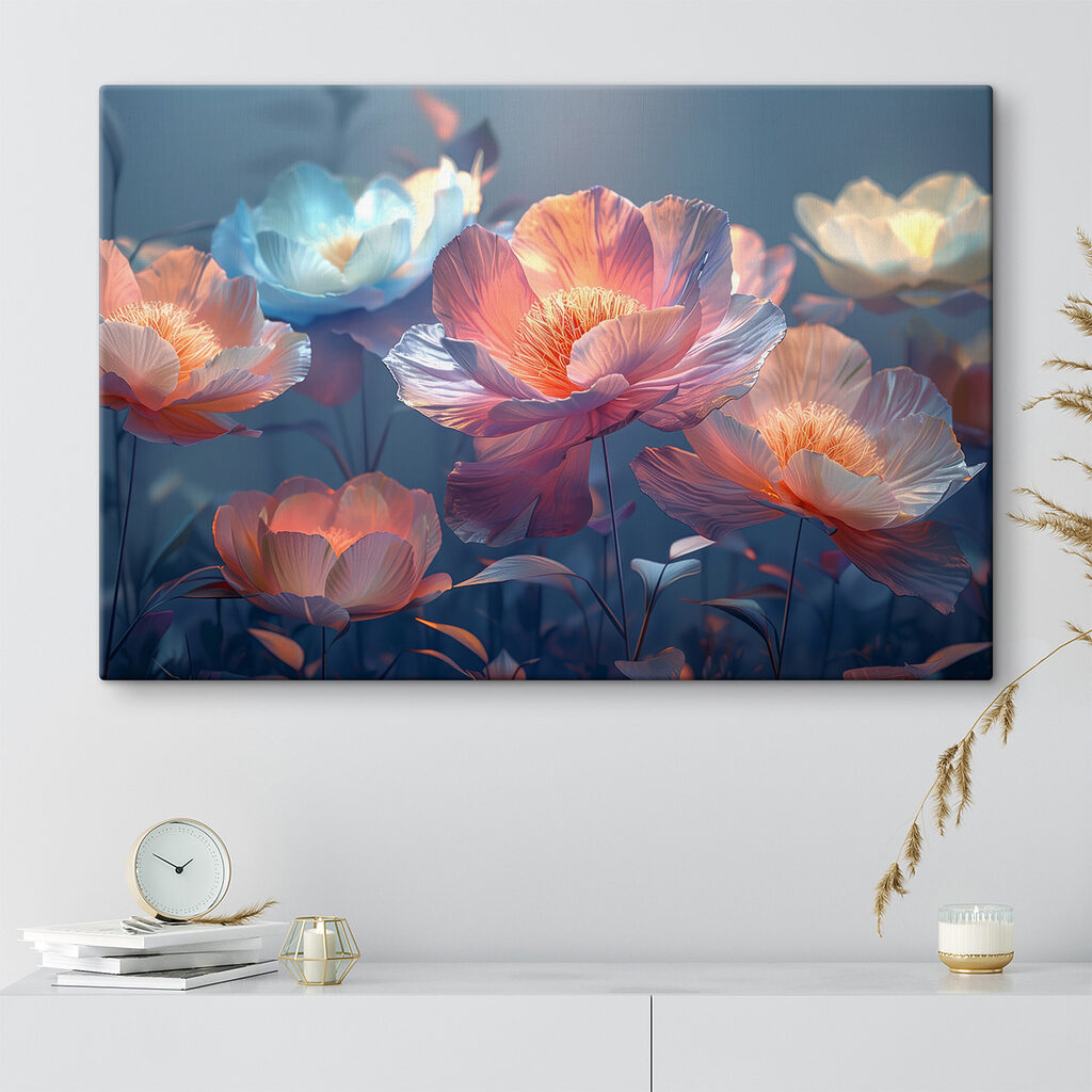 Bloemen in lichte avondglans — interieur 1