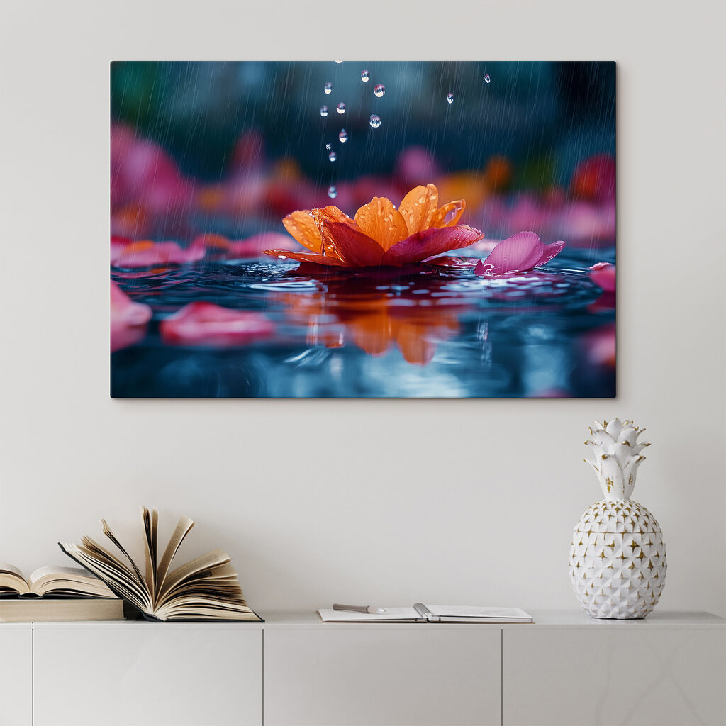Een waterbloem vangt regen — interieur 2