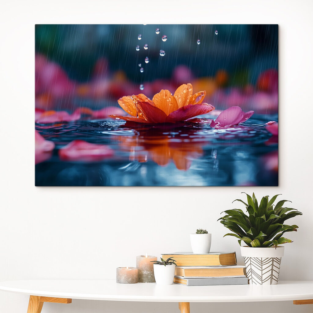 Een waterbloem vangt regen — interieur 4