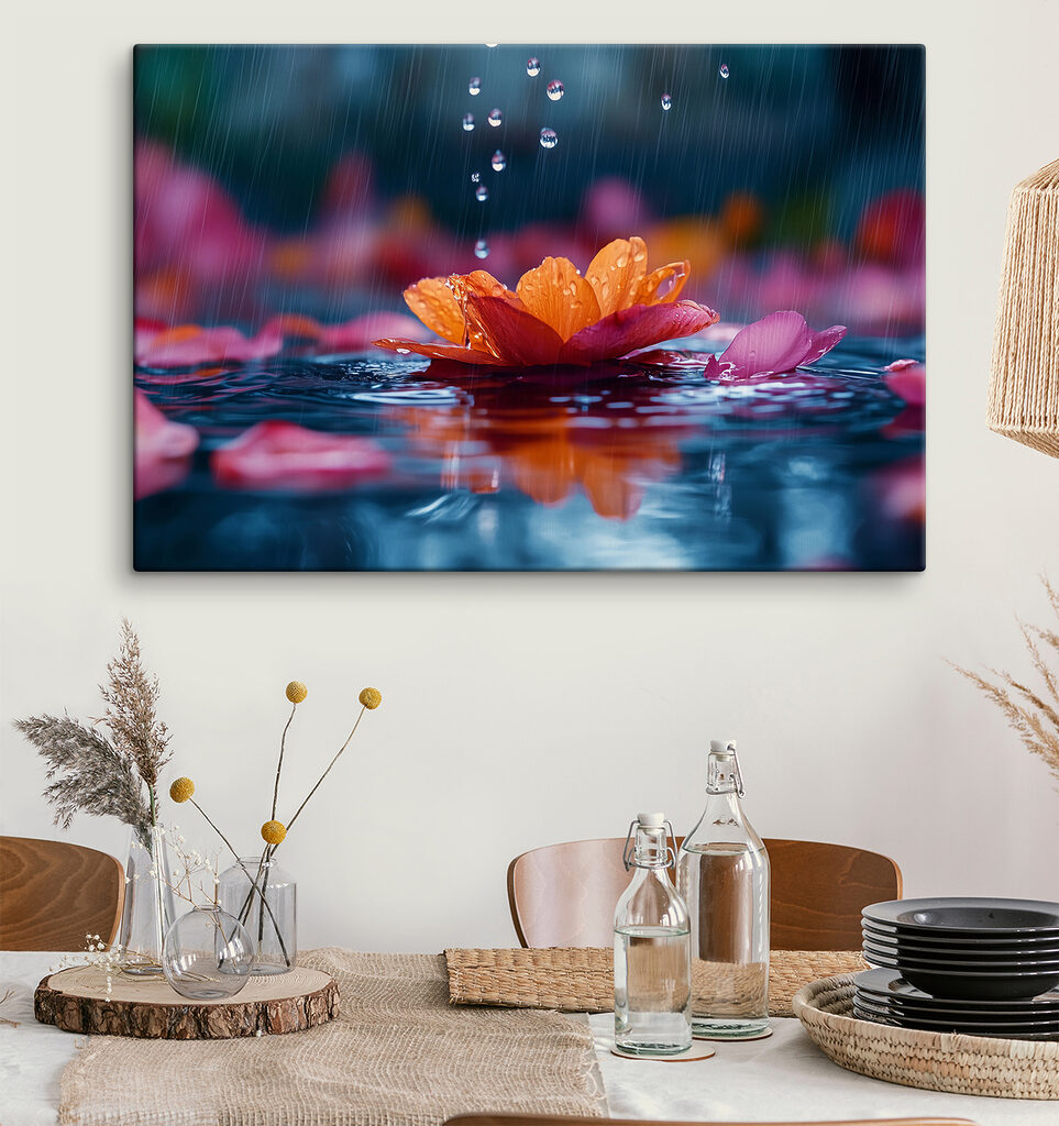 Een waterbloem vangt regen — interieur 3