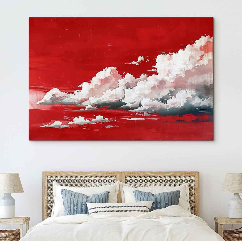 Wolken schuiven door rood — interieur 1