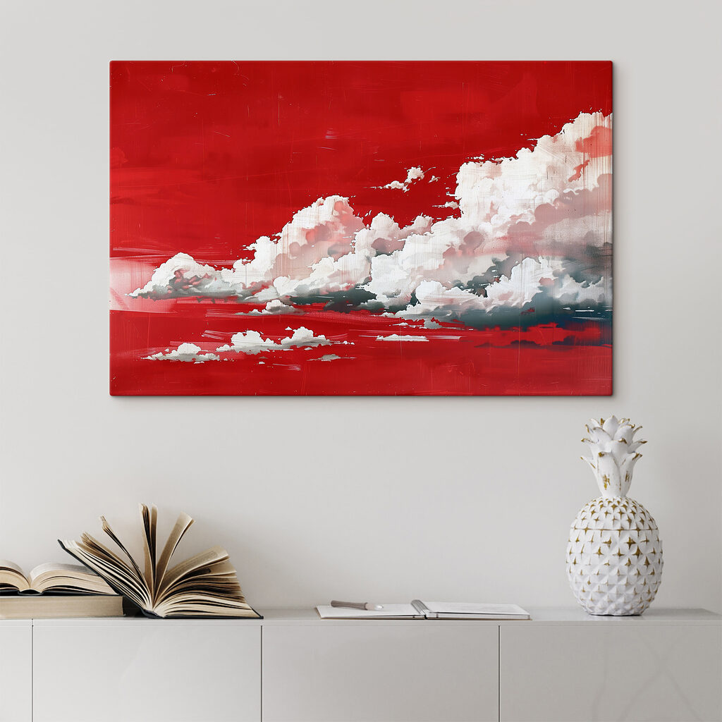 Wolken schuiven door rood — interieur 2