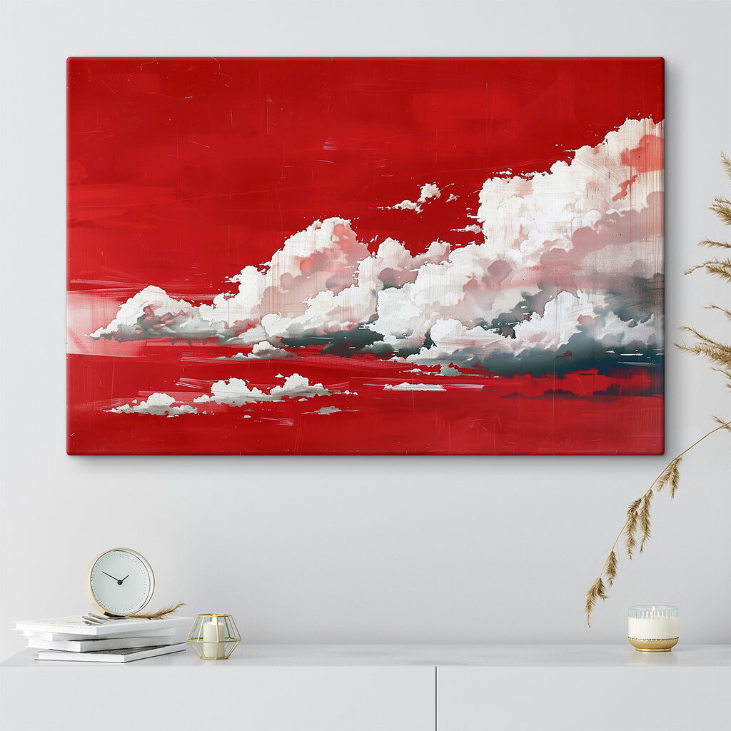 Wolken schuiven door rood — interieur 3