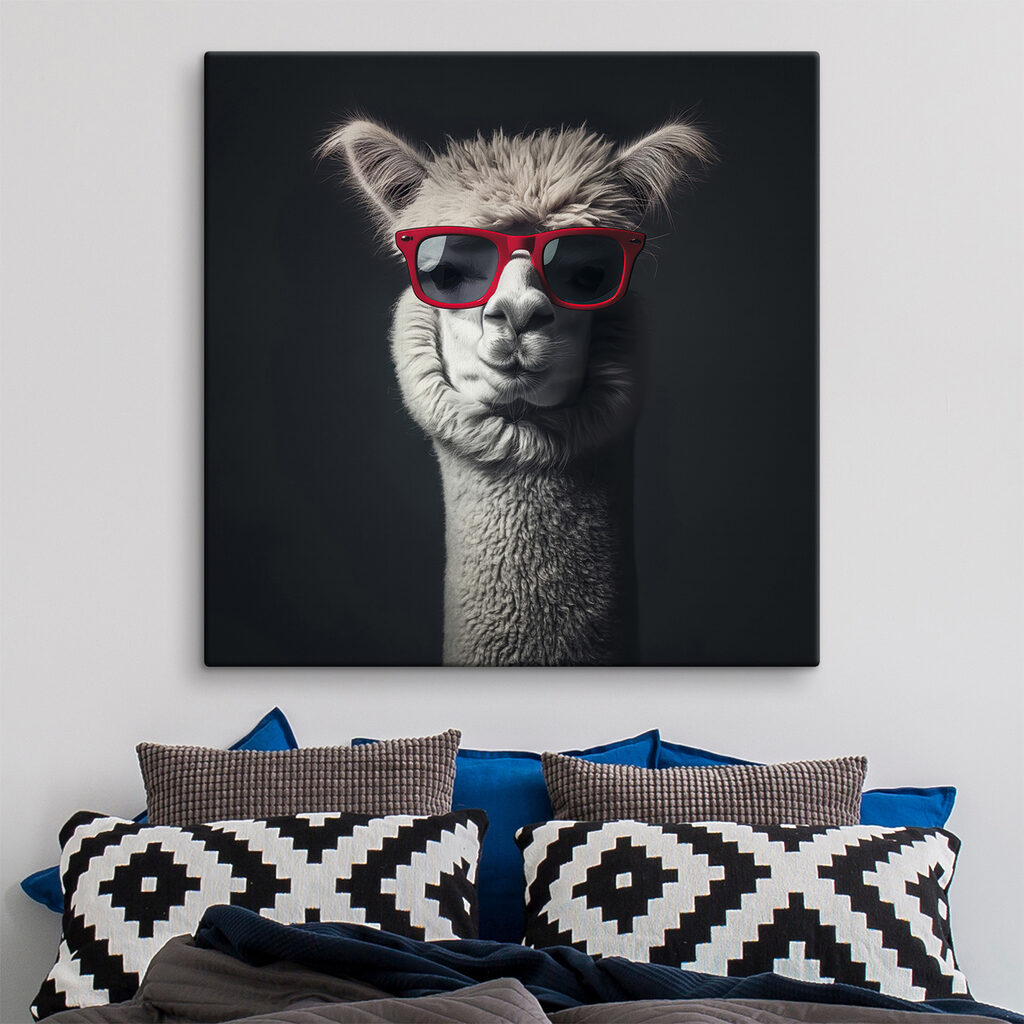 Lama met rode bril — interieur 2