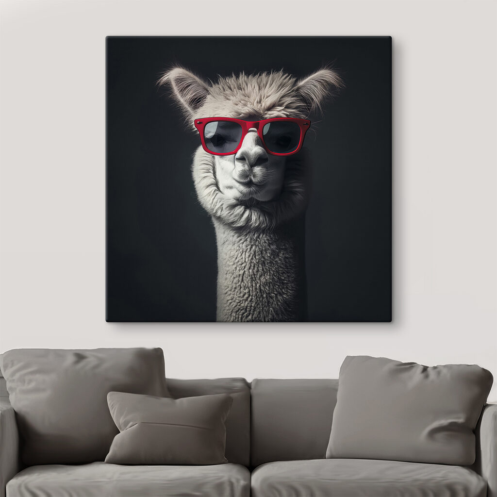 Lama met rode bril — interieur 3