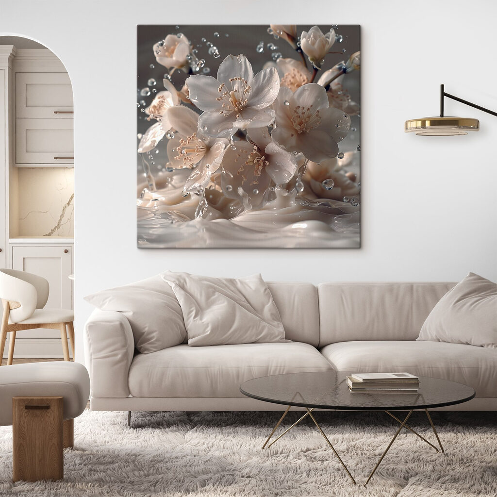 Bloesem tussen spattende druppels — interieur 4