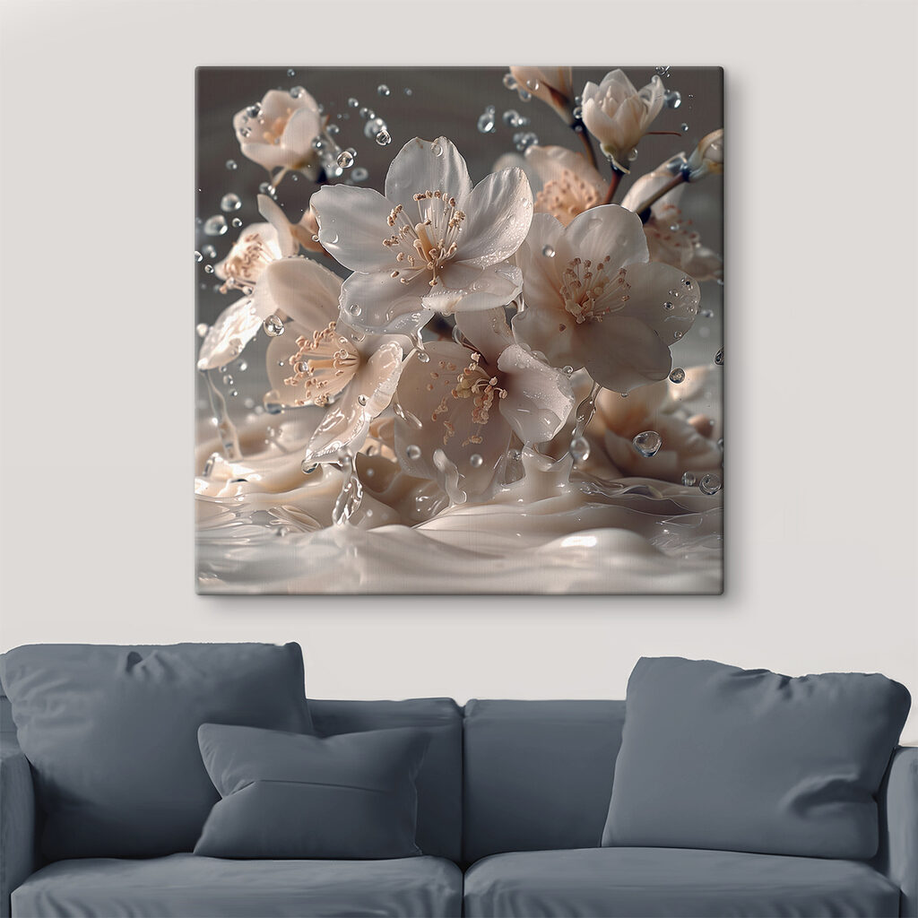 Bloesem tussen spattende druppels — interieur 3