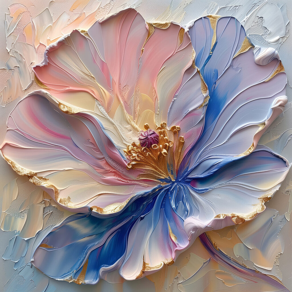 Bloem met kleurrijke randen — volledig ontwerp