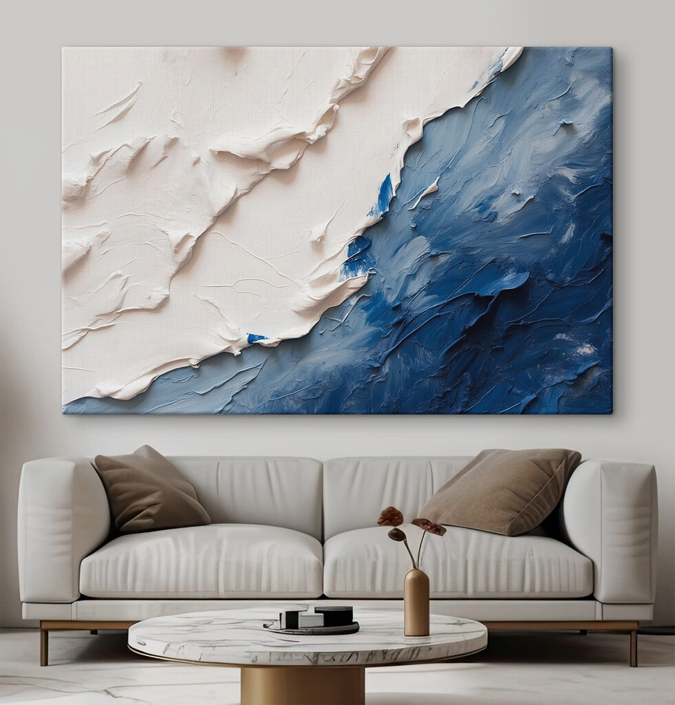 Wit schuift over diepblauw — interieur 3