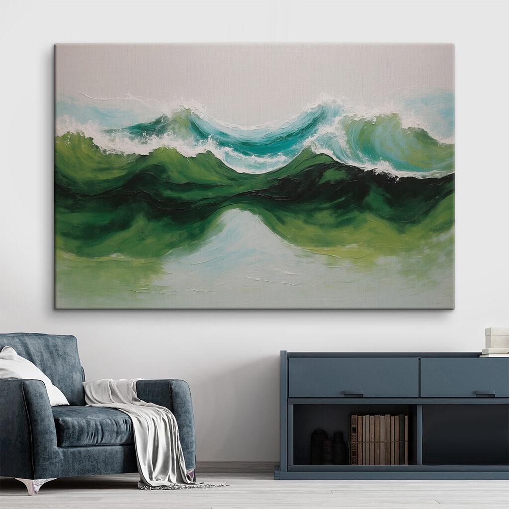 Groene golven met schuim — interieur 2