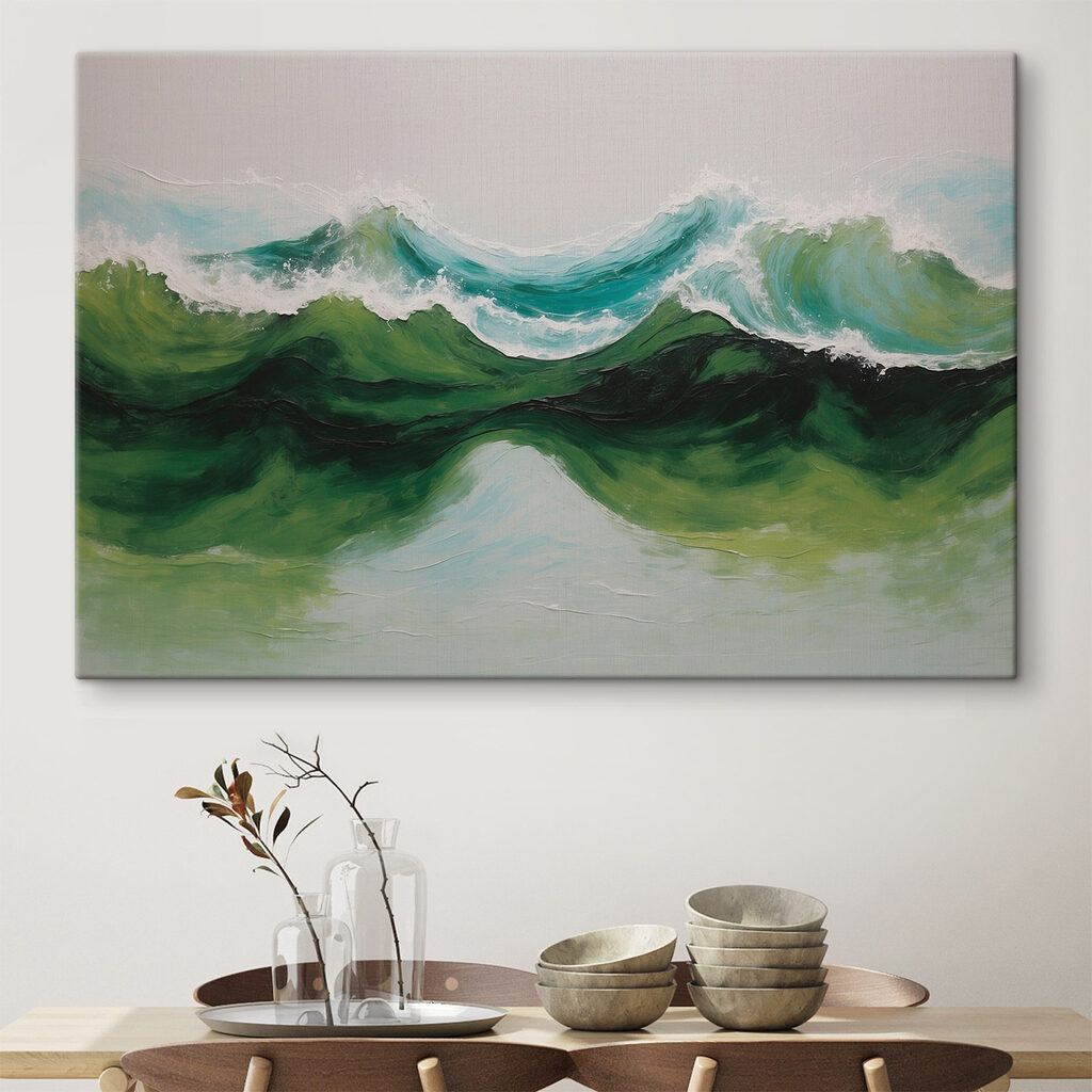 Groene golven met schuim — interieur 3