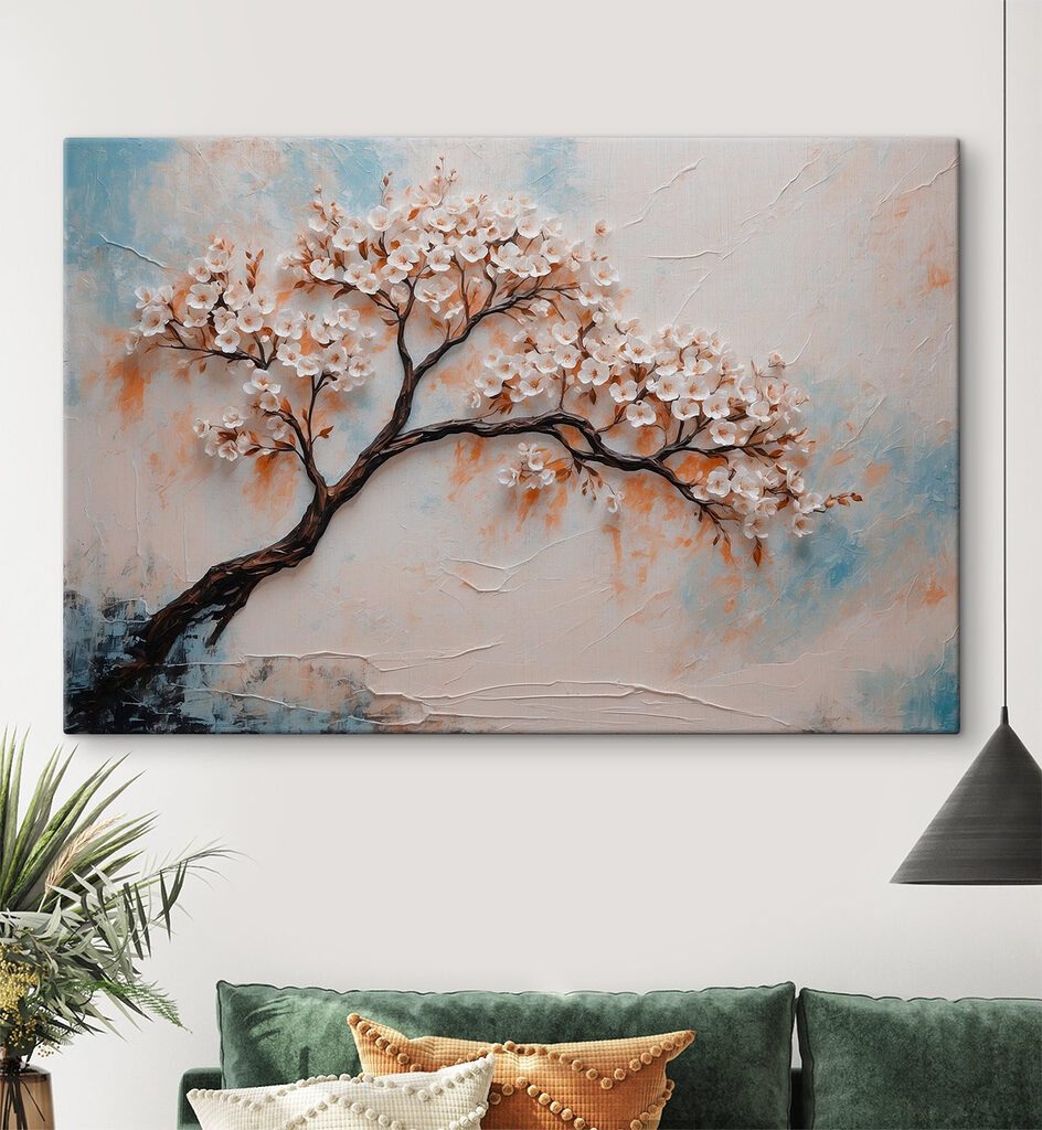 Bloesem aan gebogen tak — interieur 2