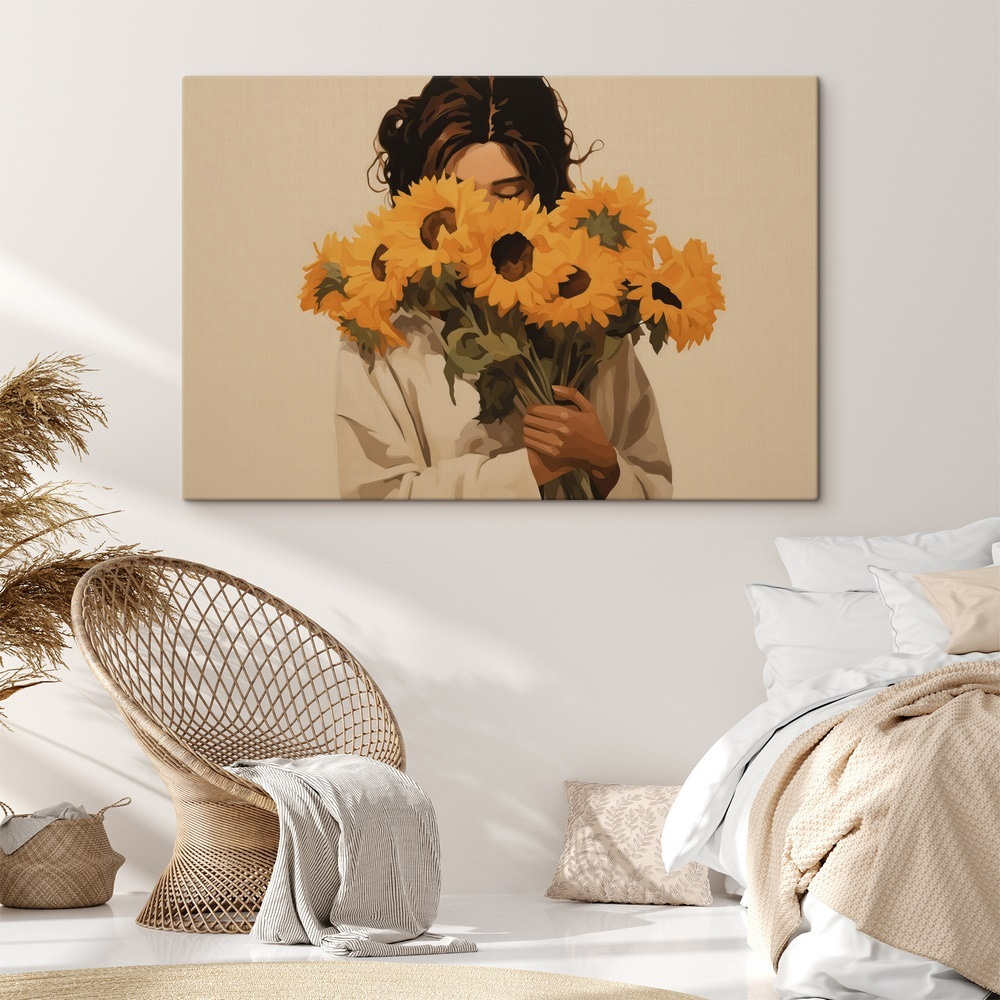 Verscholen achter zonnebloemen — interieur 2
