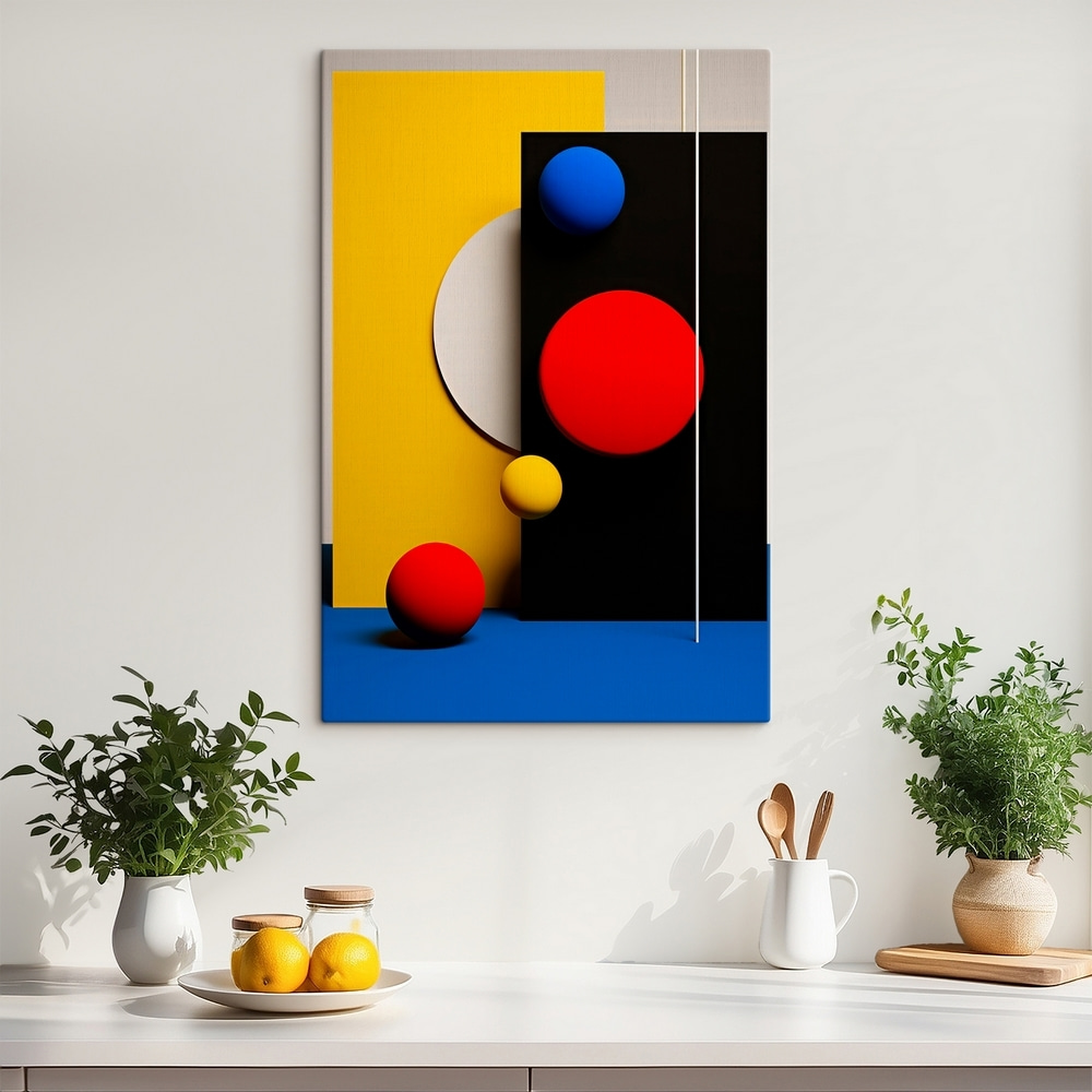 Bollen voor primaire kleurvlakken — interieur 1