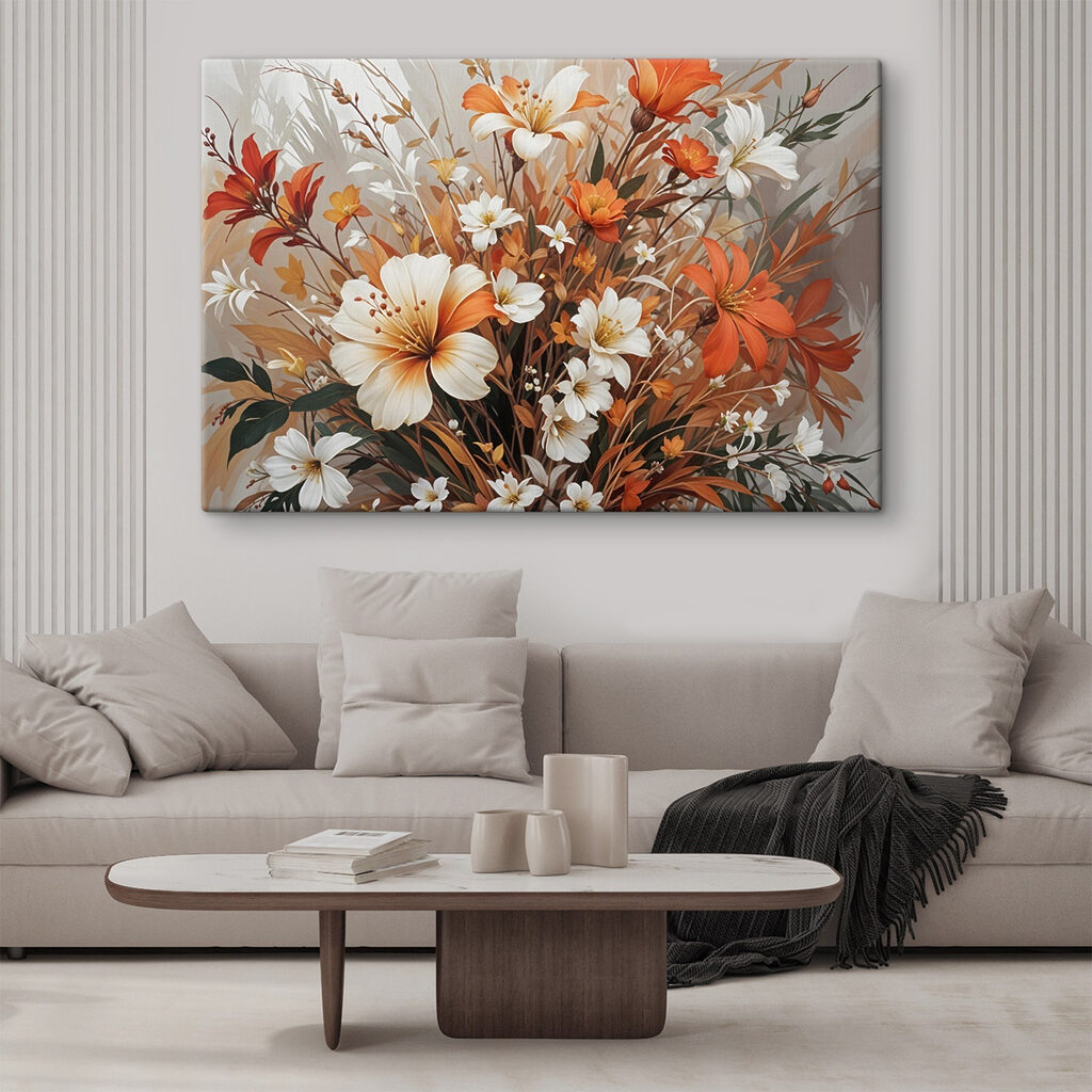 Herfstbloemen in fijne penseelstreken — interieur 1