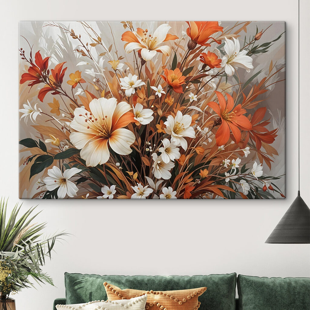 Herfstbloemen in fijne penseelstreken — interieur 2
