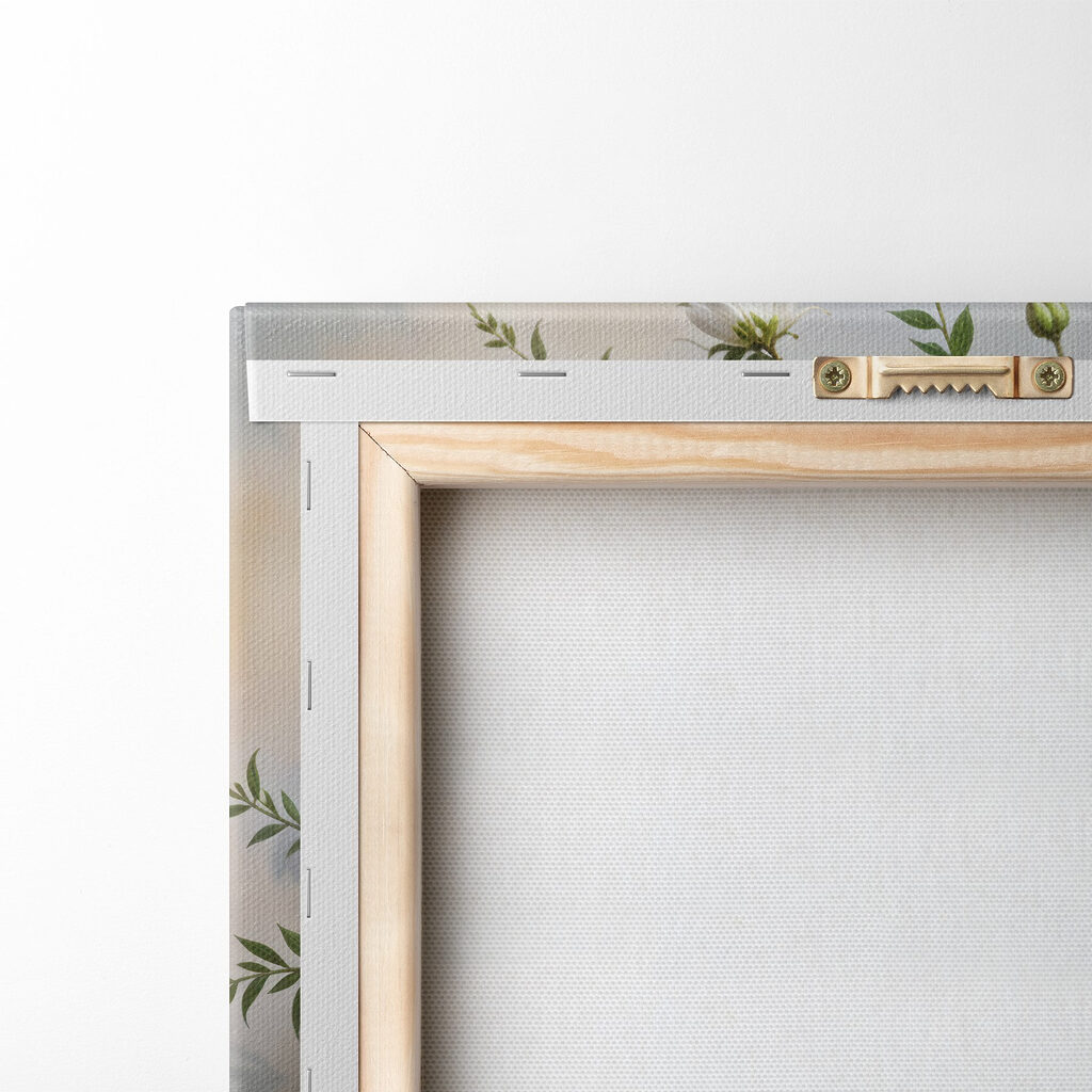 Witte rozen in vaas — achterkant