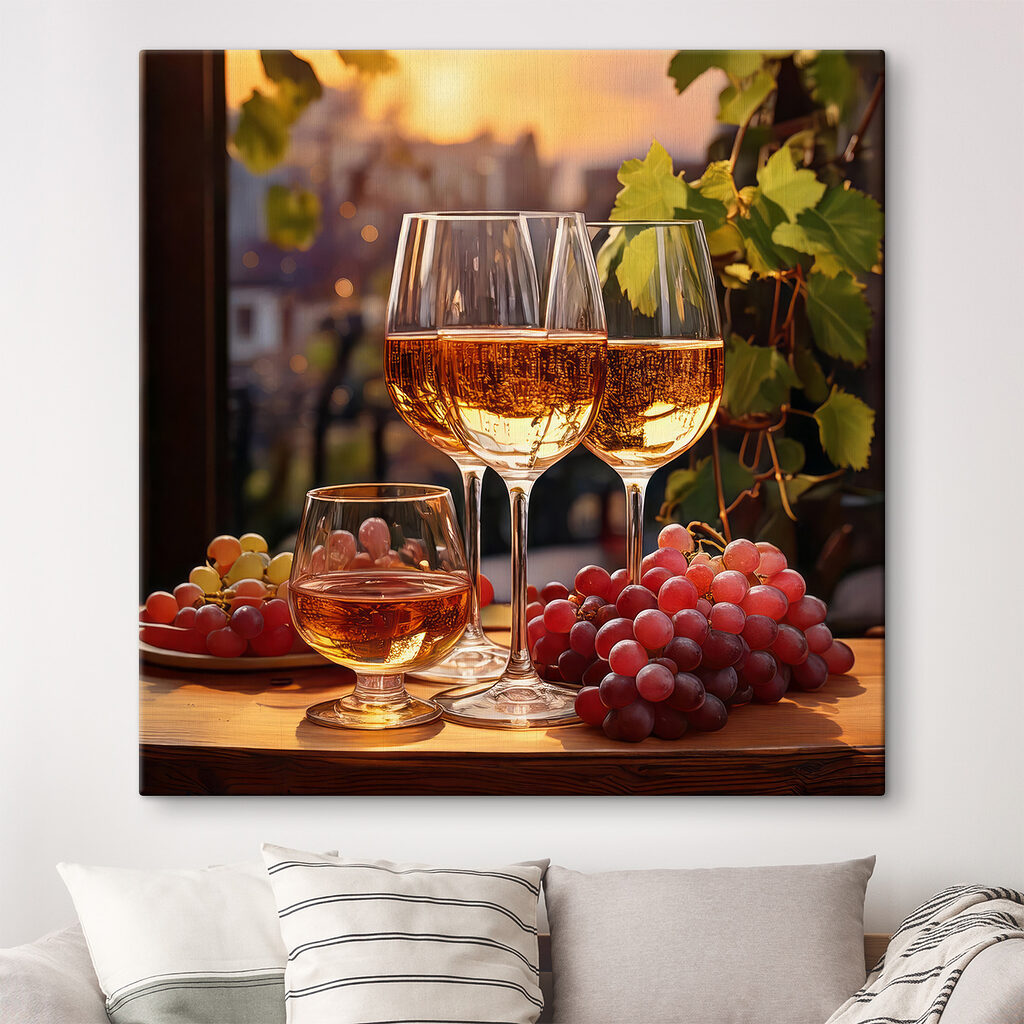 Drie glazen in avondzon — interieur 2