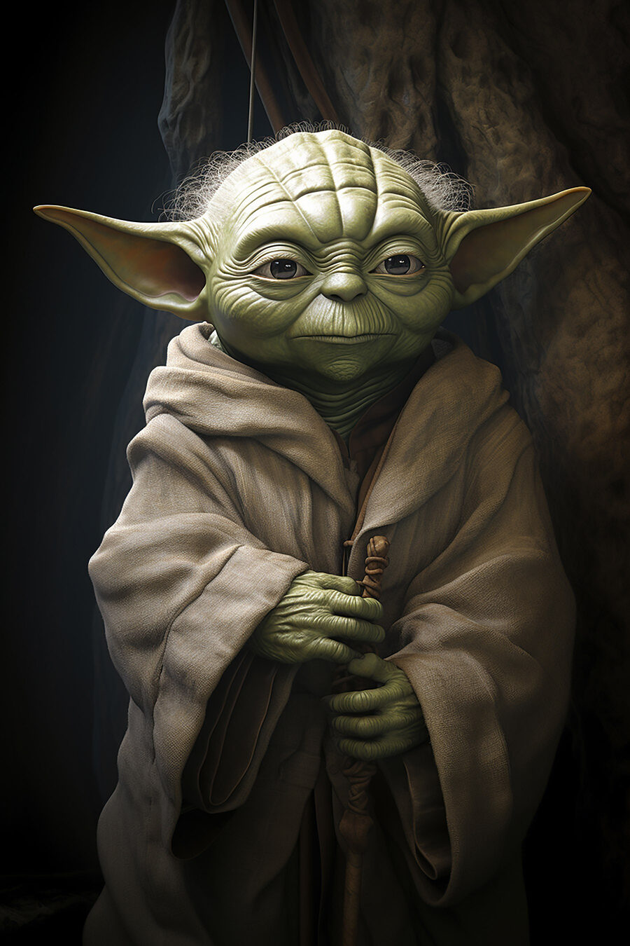 Yoda in donkere plooien — volledig ontwerp