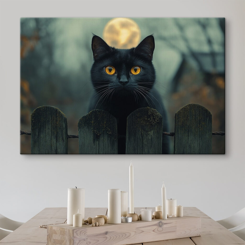 Kat achter nachtelijk hek — interieur 2