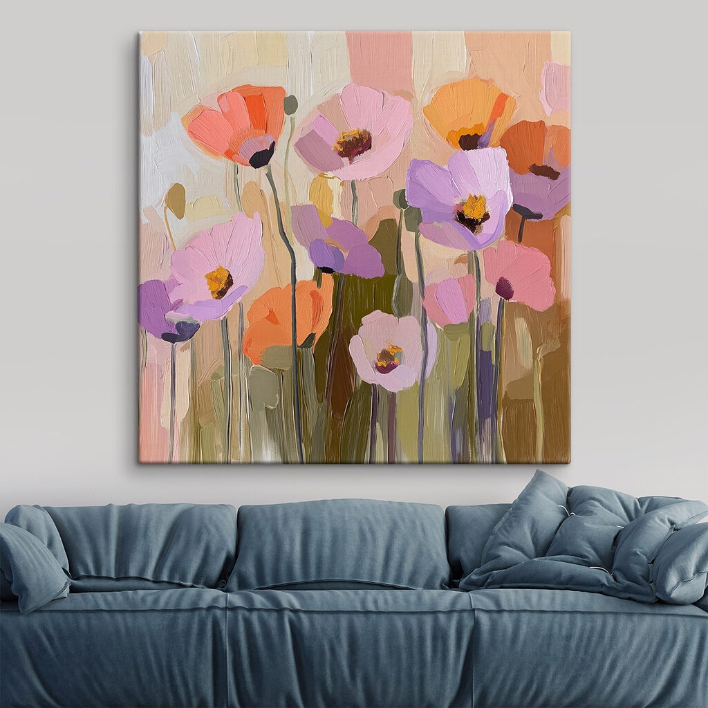 Bloemen in kleine kleurvlakken — interieur 1