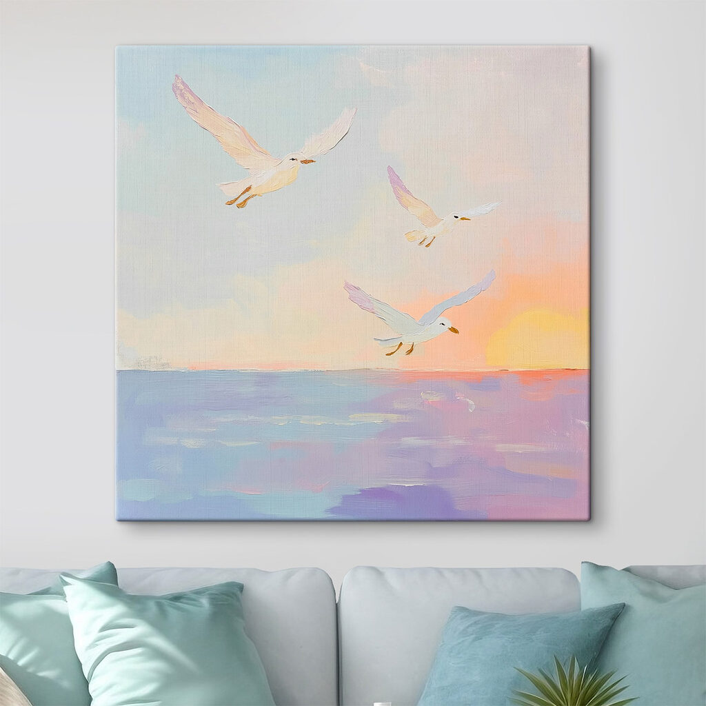 Meeuwen boven pastelavond — interieur 2