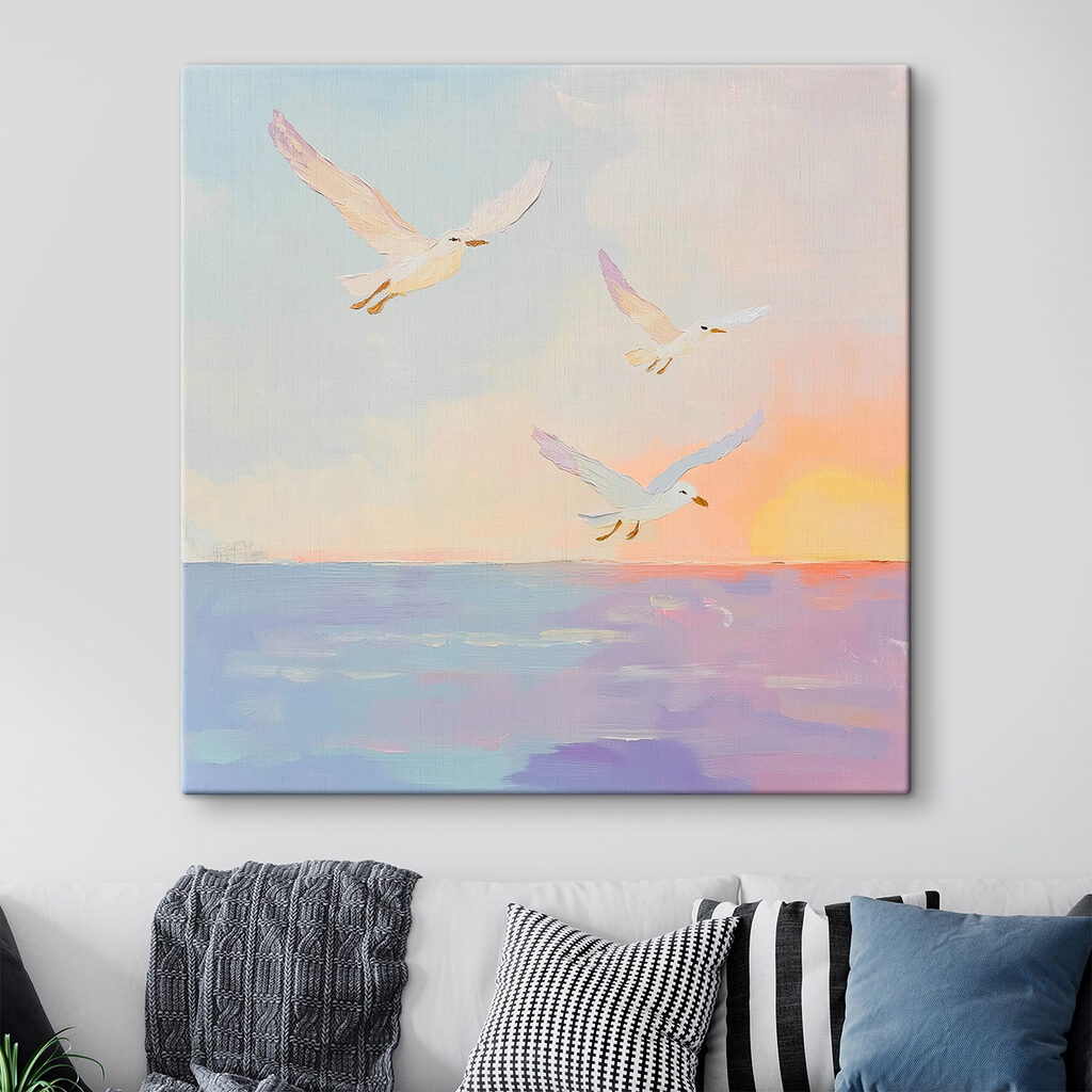 Meeuwen boven pastelavond — interieur 1
