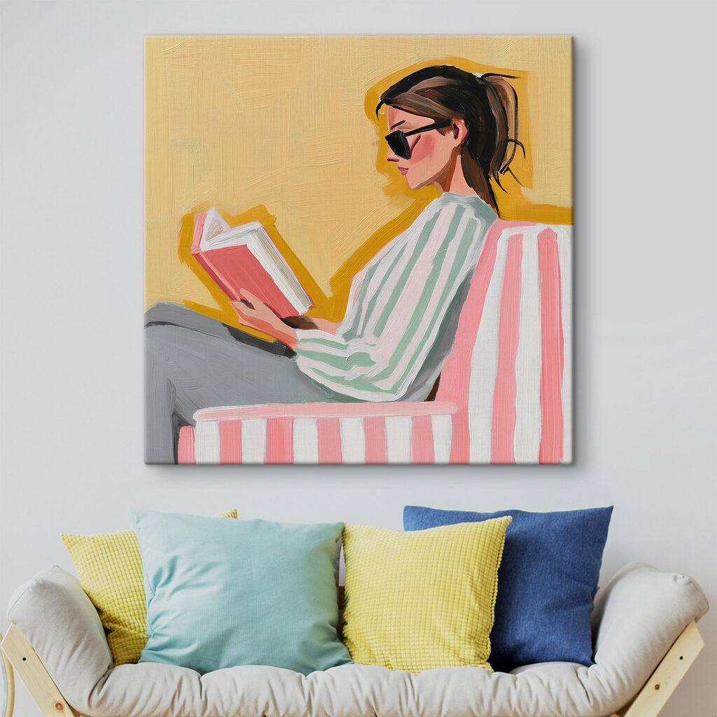 Lezen in roze strepen — interieur 3